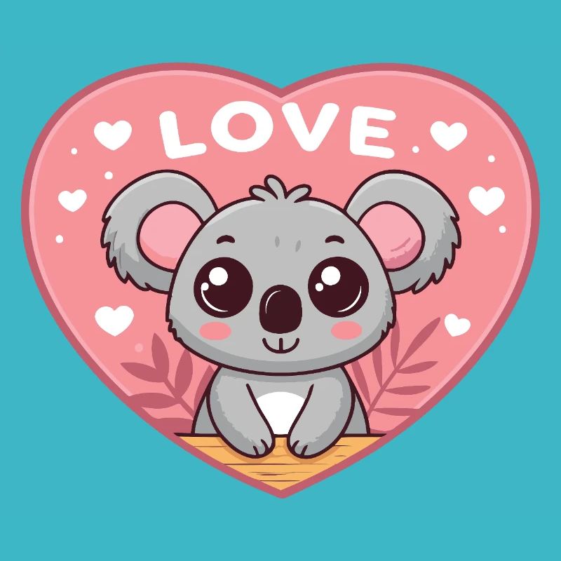 Coeur Koala Amour Doux