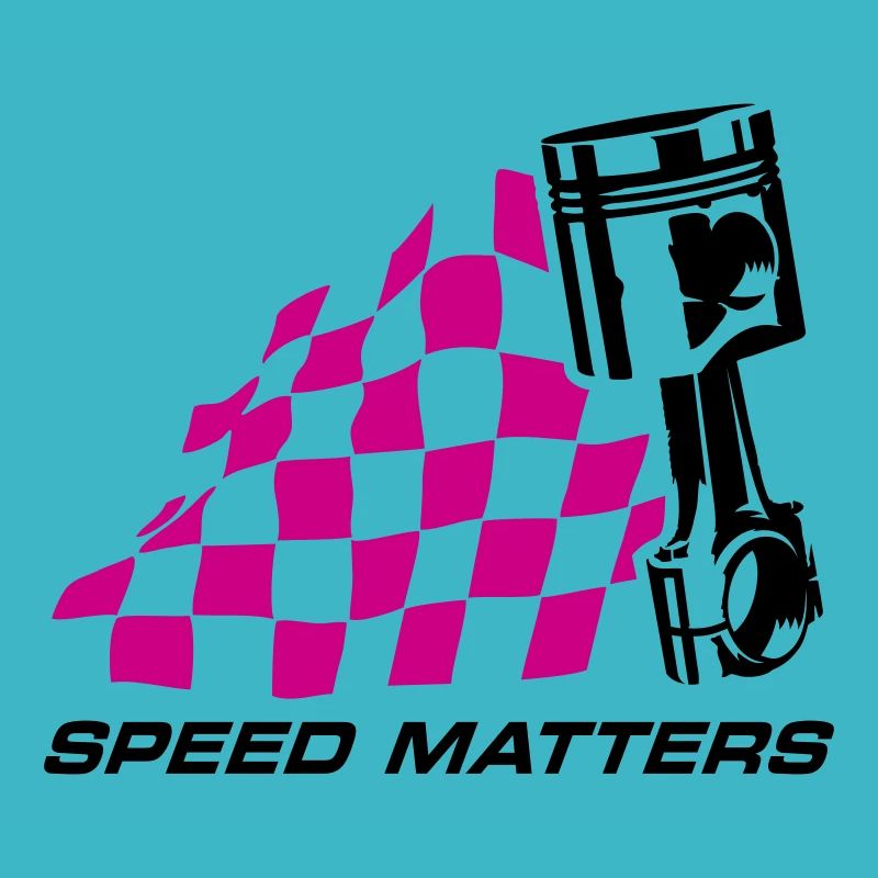 SPEED MATTERS (RACE FLAG, PISTON)
