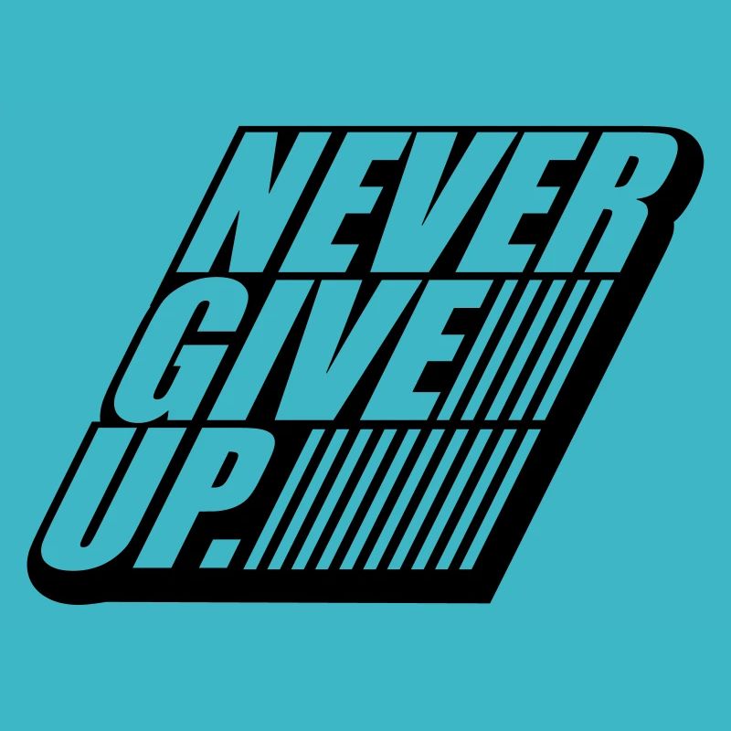 logo 3d stripe design never give up never aufg