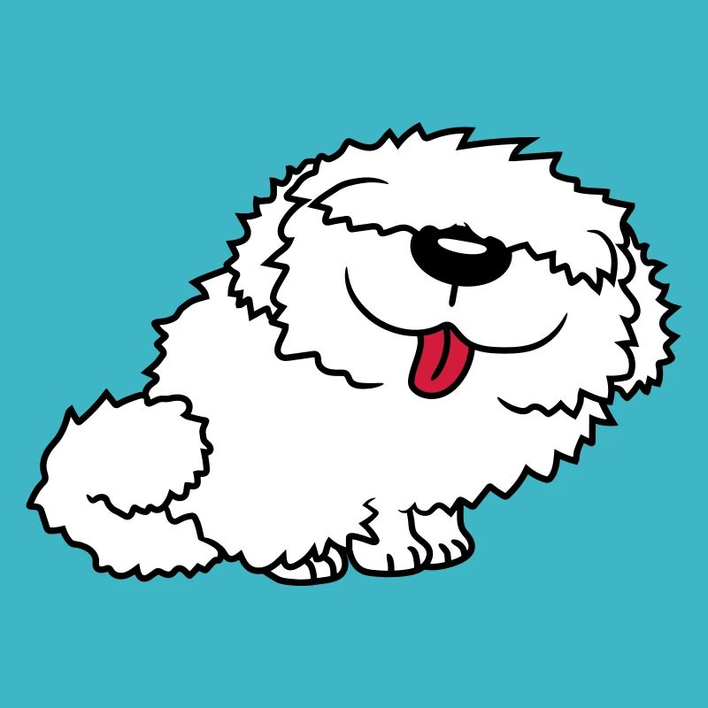 Lustiger Bobtail Hund