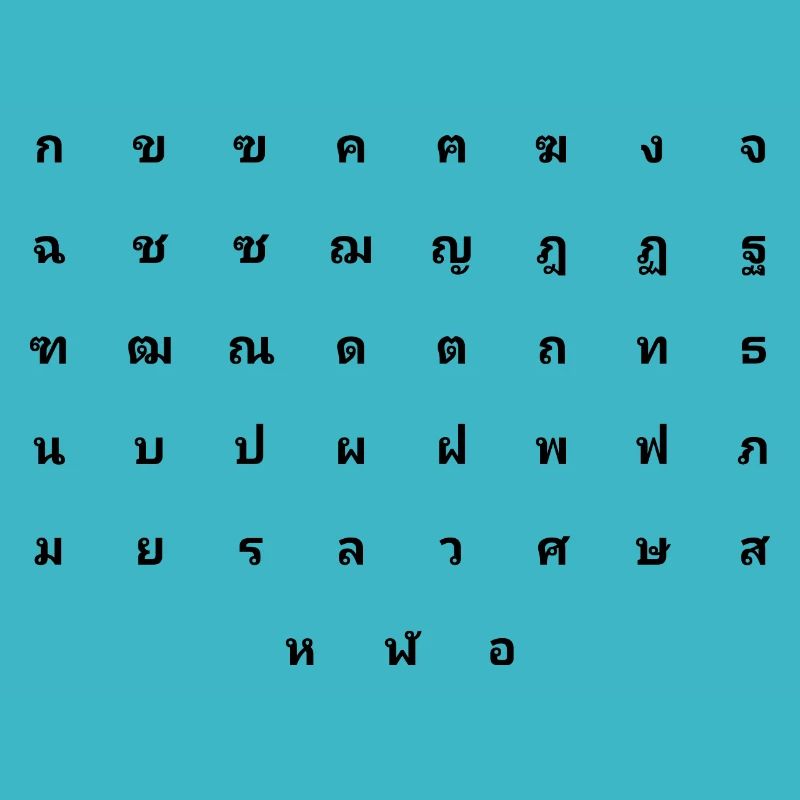 Thai characters Thai language