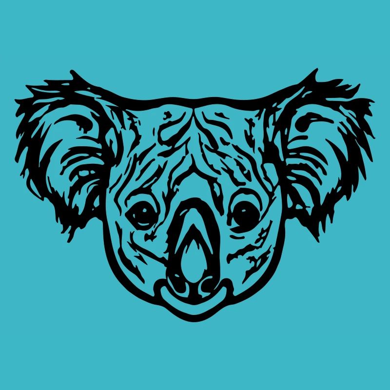 Koalabär Illustration Koala Bär Kopf Geschenkidee