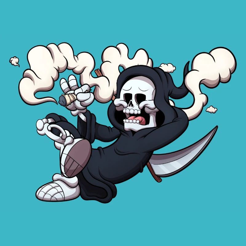 Death Smoking A Joint