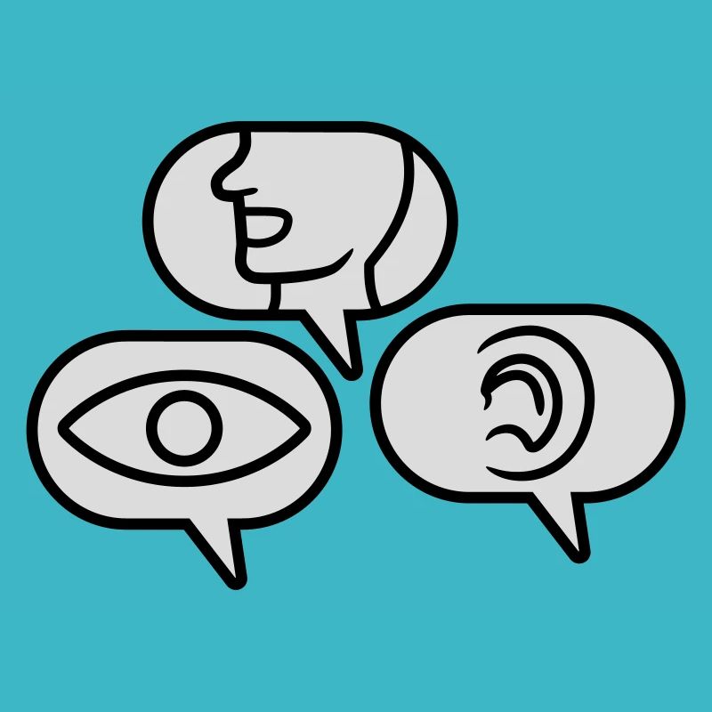 Sehen Sprechen Hören Sprechblasen