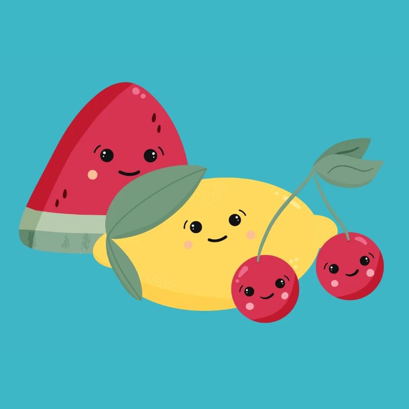 Pastèque, citron et cerises