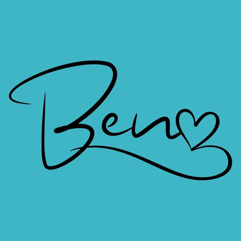 Ben Name Vorname Herzdekor