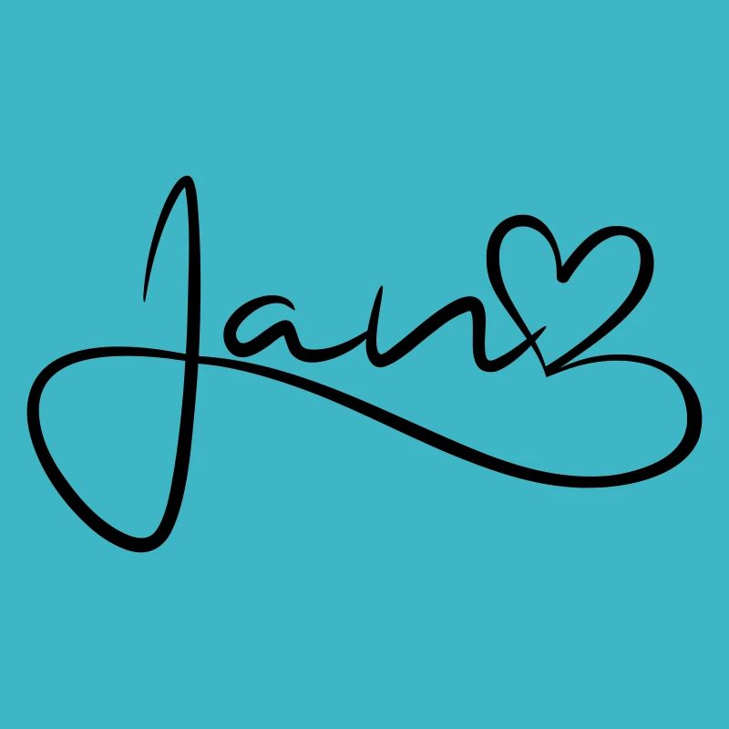 Jan Name Vorname Herzdekor