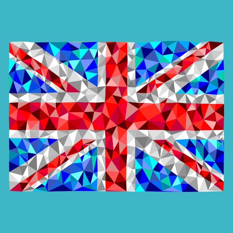 Union Jack dans le style diamant faible poly