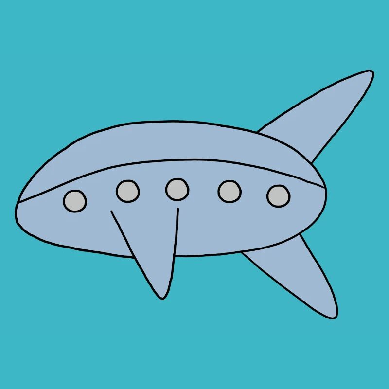 Dirigeable bleu