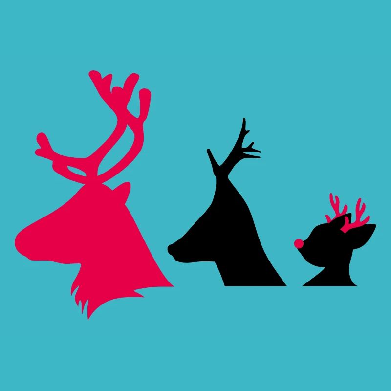 Têtes de cerf de Noël