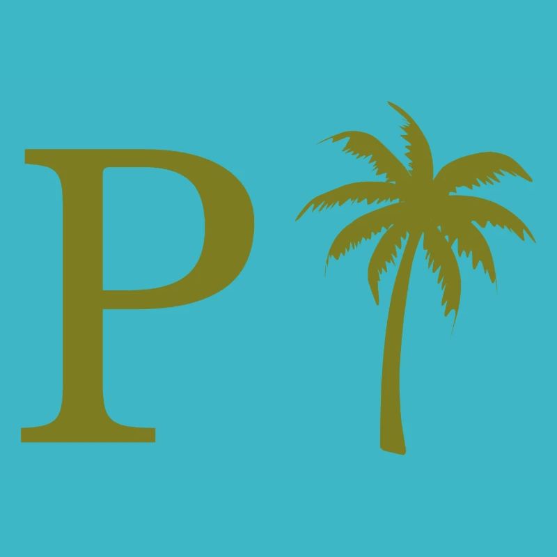 Lettre p vert Palm