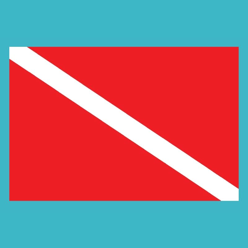 PLONGEUR PLONGEUR VERS LE BAS DRAPEAU