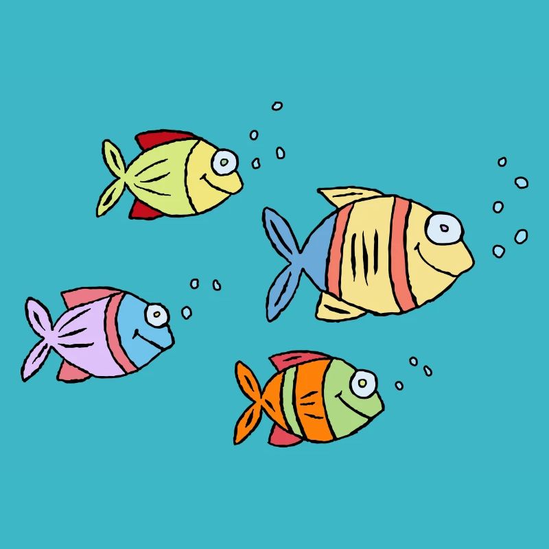 coloré poisson eau mer graffiti dessin d’enfants