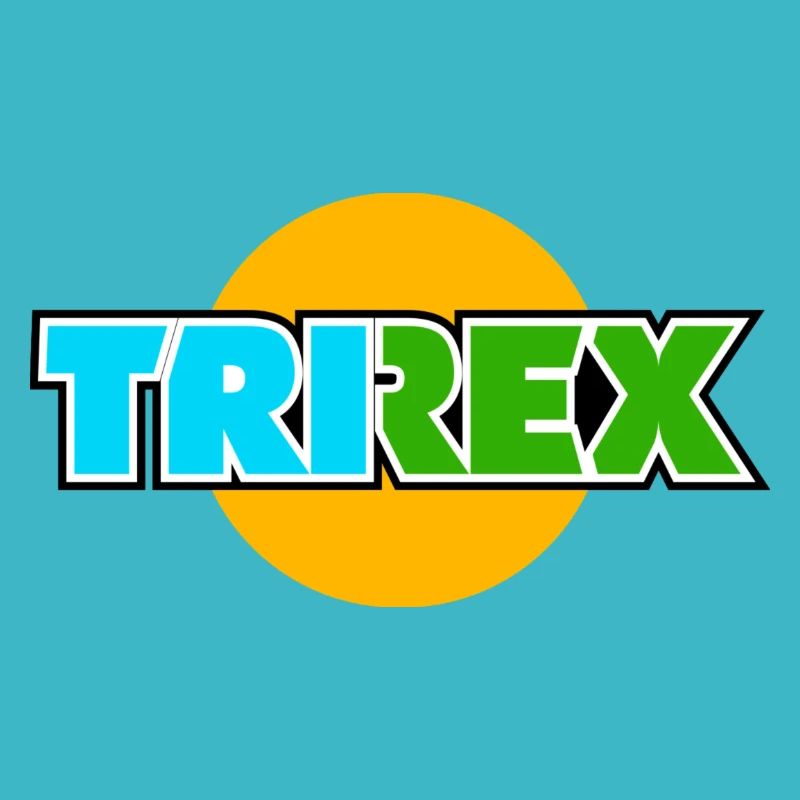 Le lettrage TRI REX dans le cercle est le triathlon