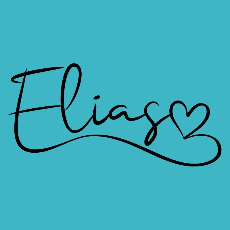Elias Surname First Name Heart Decor