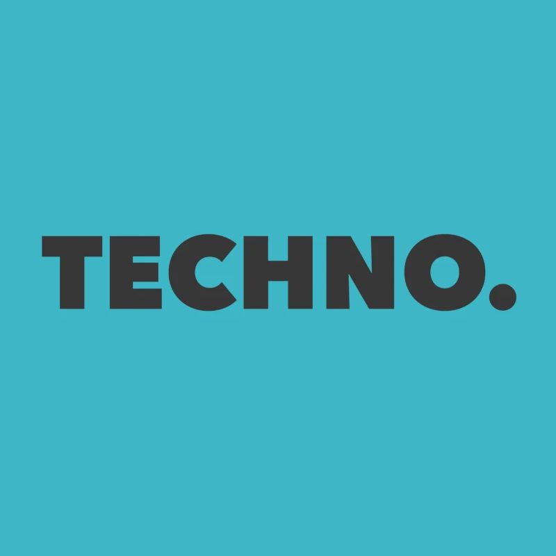 Techno Music Logo grau