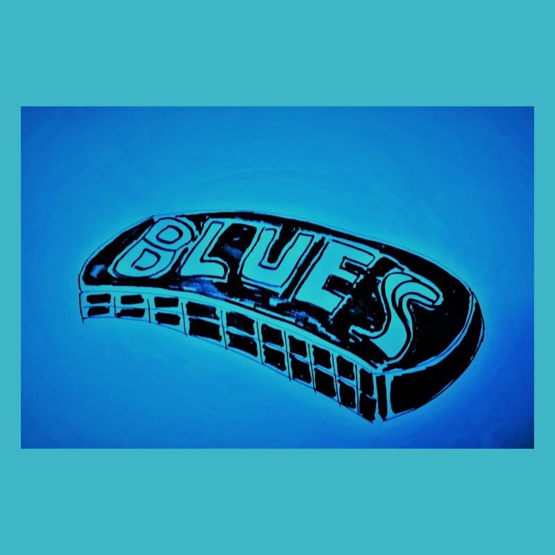 Blues Mundharmonika horizontal