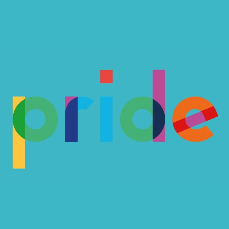 Pride - Rainbow Typography