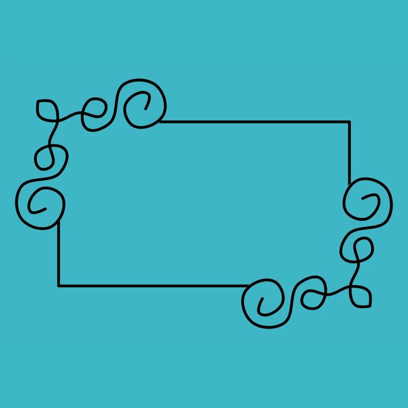 Frame with frills ornament pattern decoration