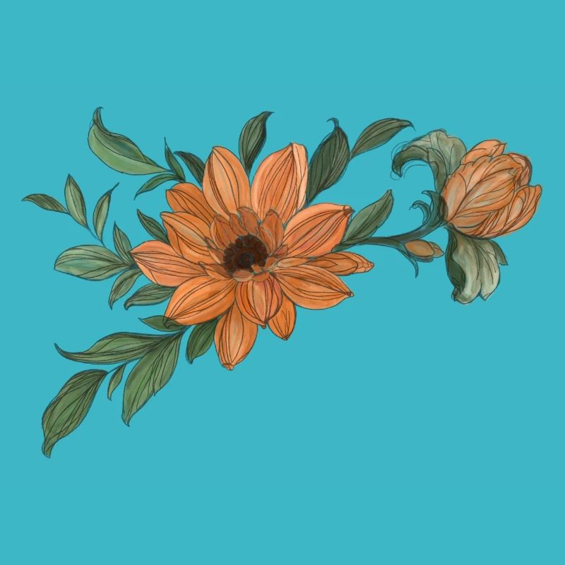 Orange fleur avec bourgeon