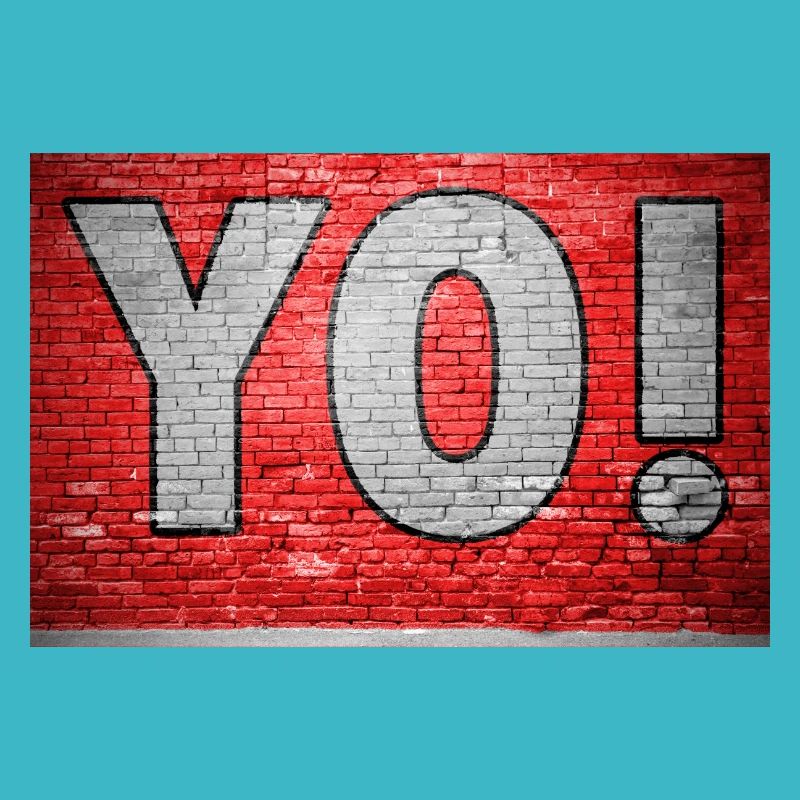 Yo! Brick Wall Graffiti
