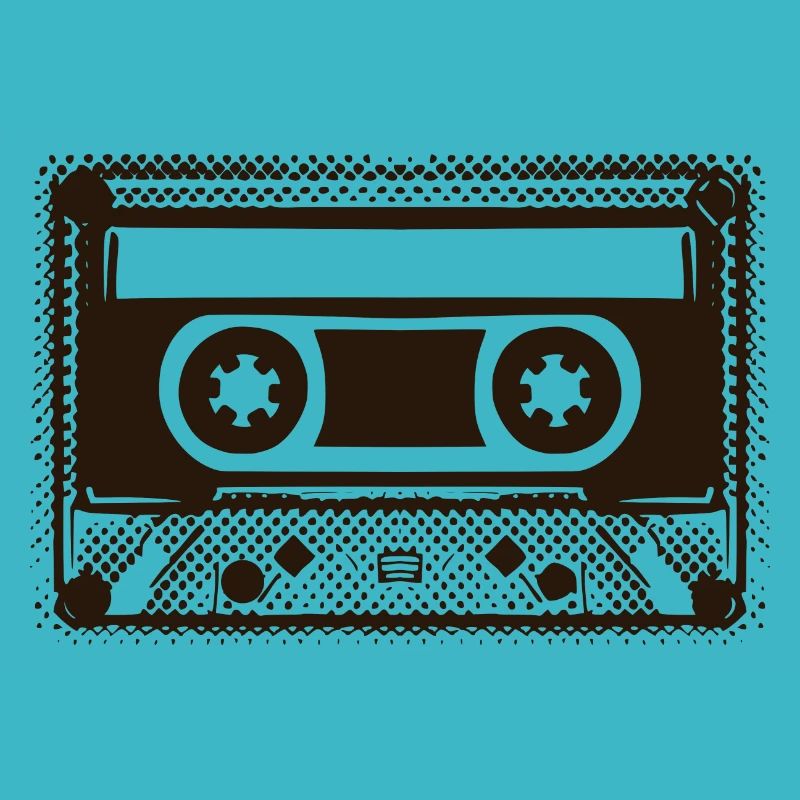 Retro cassette mixtape for labeling