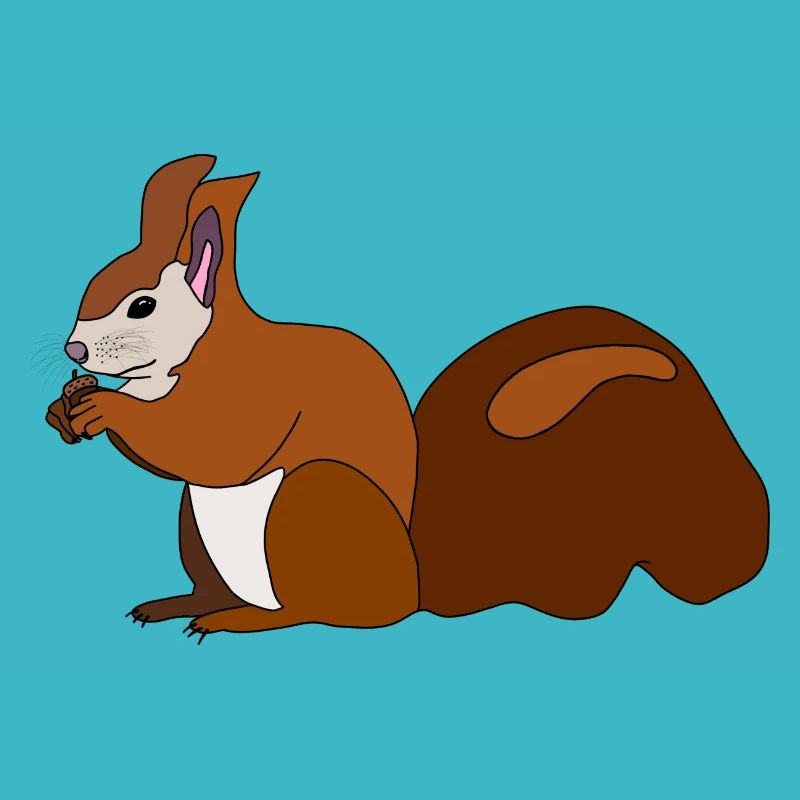 Eichhörnchen mit Nuss