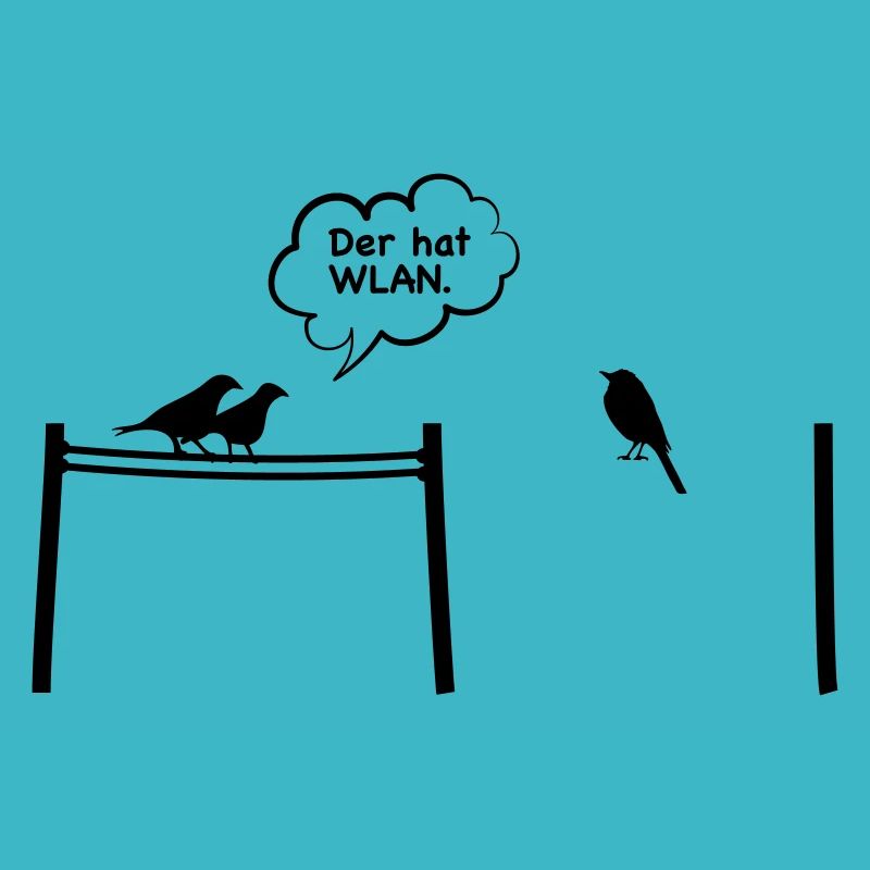 Vogel WLAN Stromleitung wifi Kabel Internet