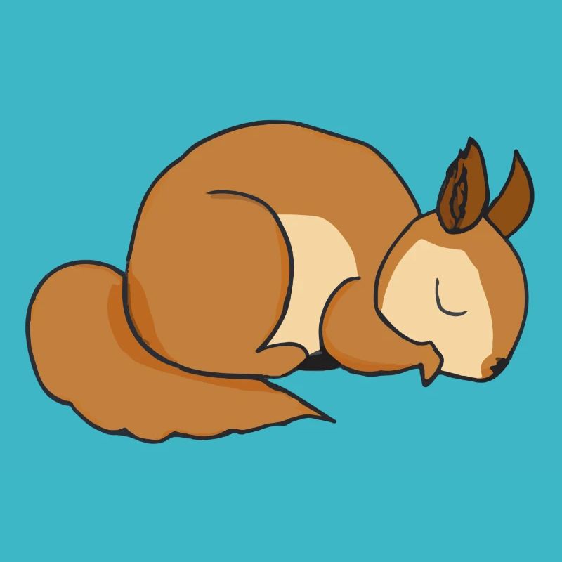 Schlafendes Eichhörnchen Geschenkidee Pyjama