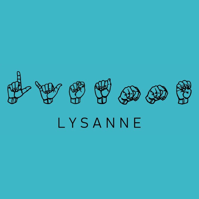 Lysanne (Name) mit Gebärdensprache