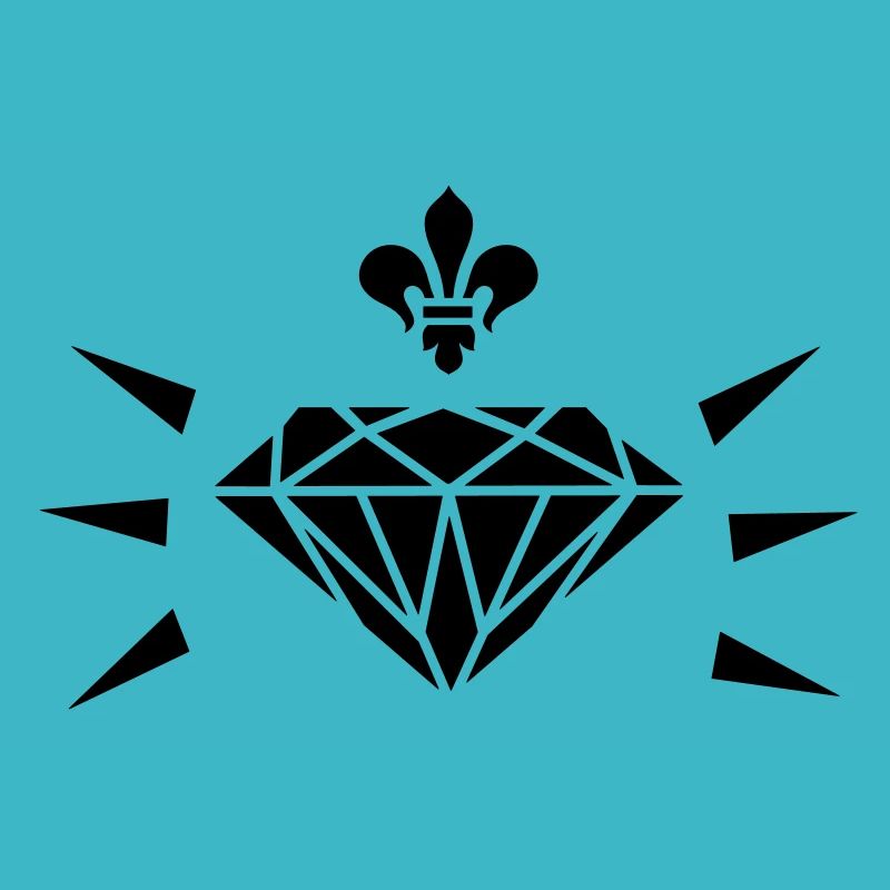 Diamant mit Lilie / diamond with fleur de lis (1c)