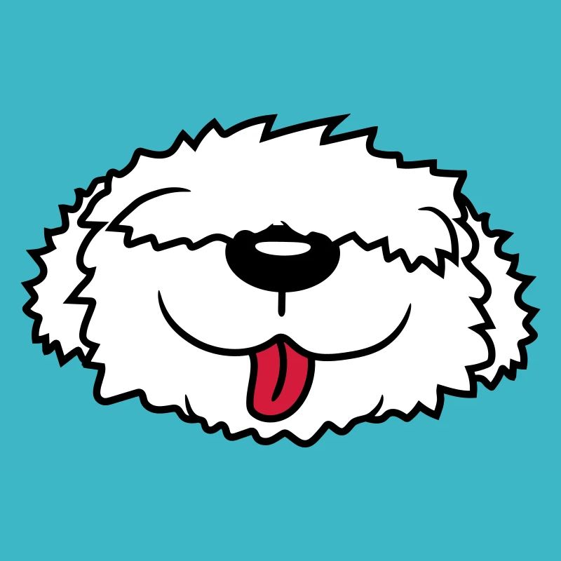 Visage de chien Bobtail