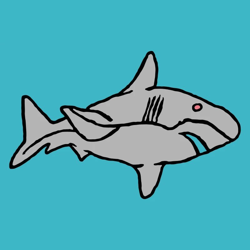 Poisson Requin Prédateur Eau Graffiti Océan