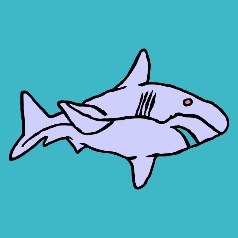 Poisson Requin Prédateur Eau Graffiti Océan