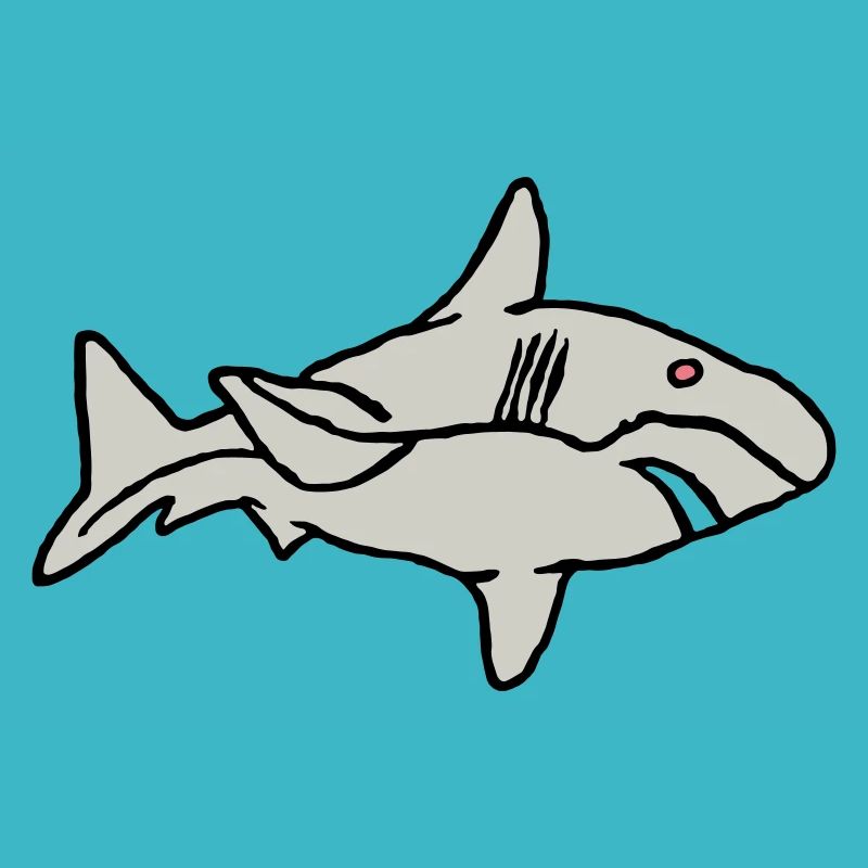 Poisson Requin Prédateur Eau Graffiti Océan