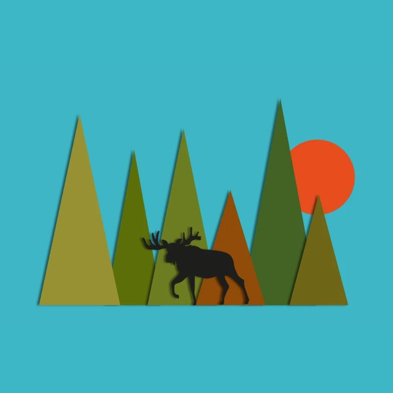 Elk in the forest