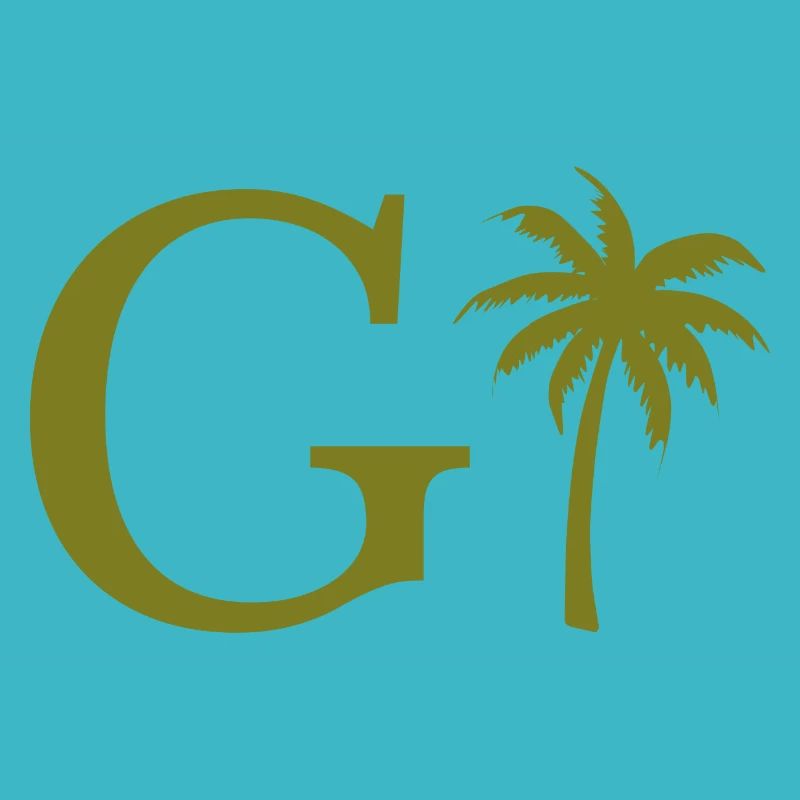 Letter g green Palm