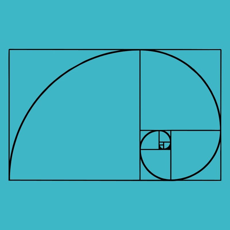 Spirale de Fibonacci, section doré, Phi, evolution