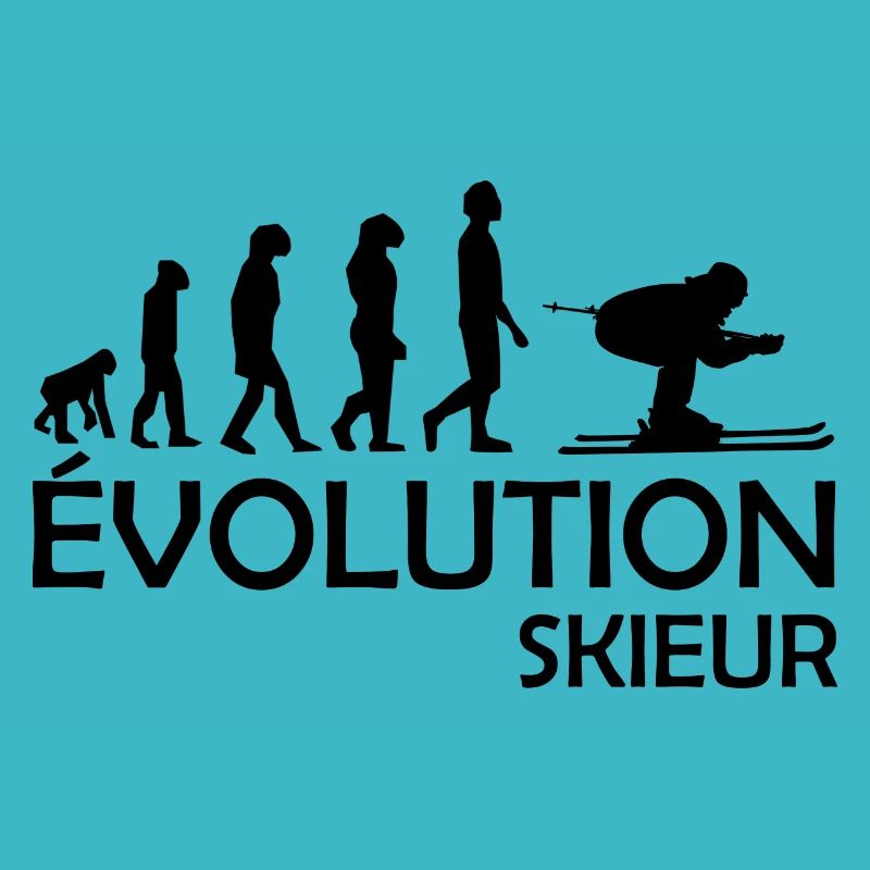 évolution skieur- évolution ski - humour skieur