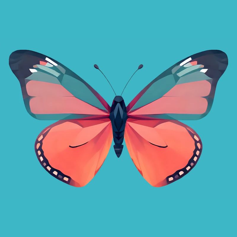 Vibrant Butterfly with Orange Wings