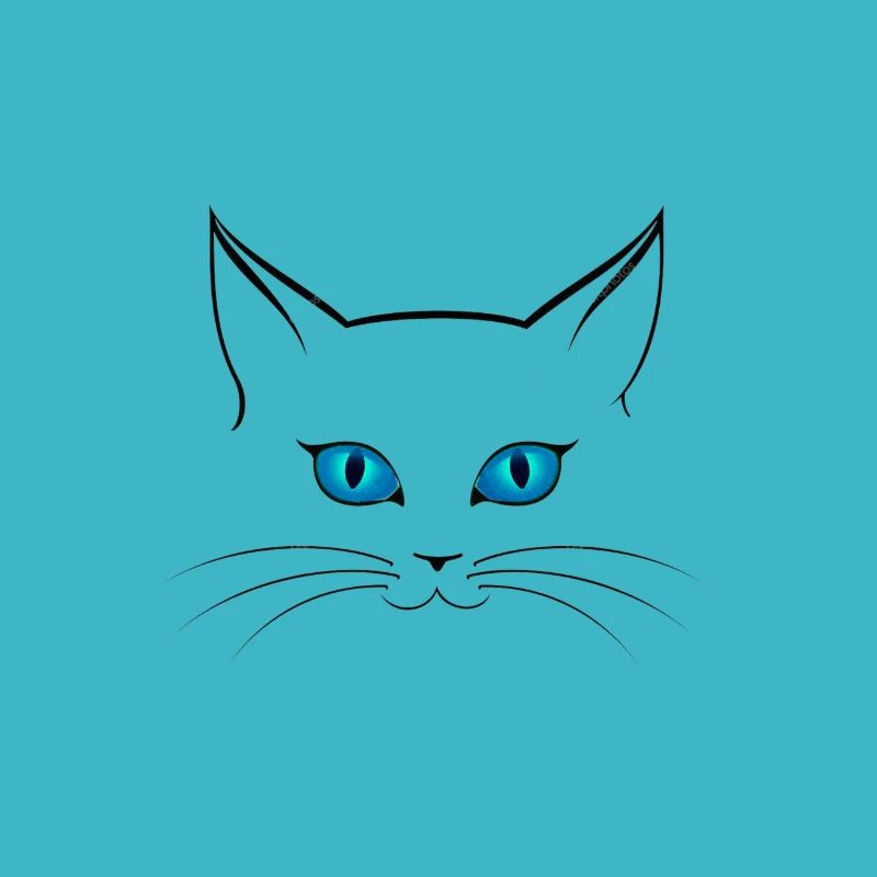 Cat blue eyes - gift