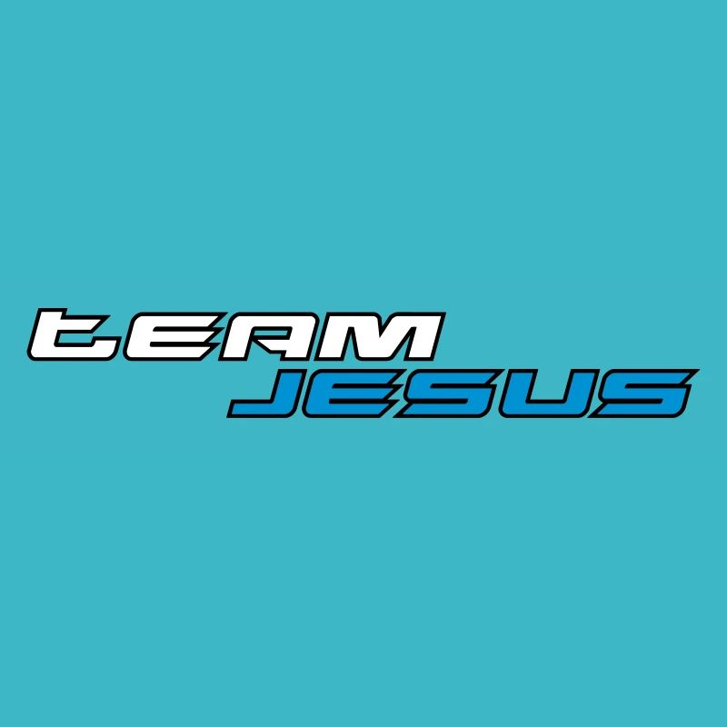 Team Jesus Racing Sport Logo White Blue