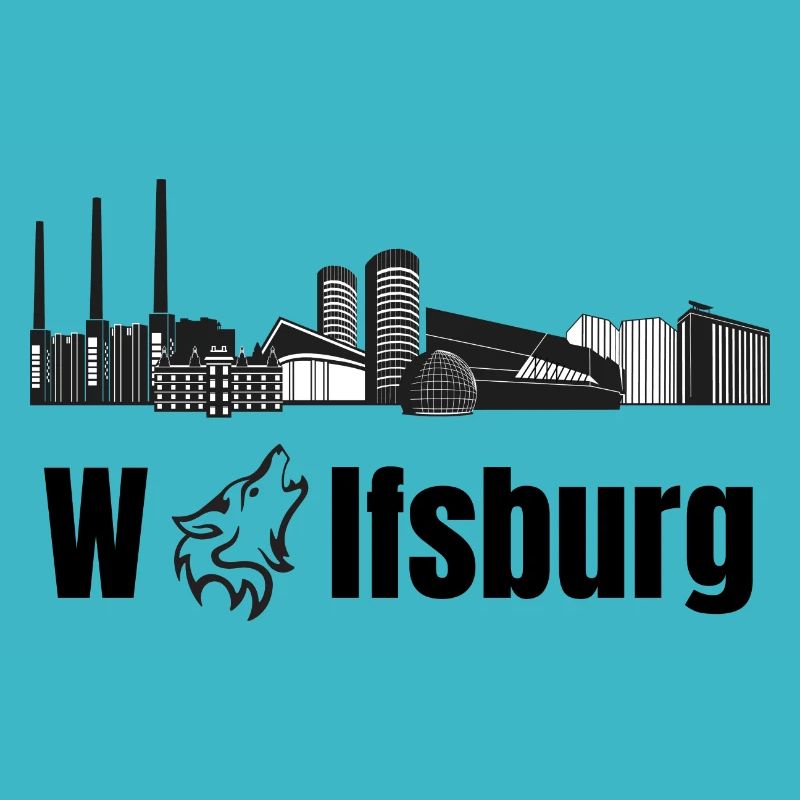 Wolfsburg Fanartikel Wolfsburg Skyline Wölfe Wolf