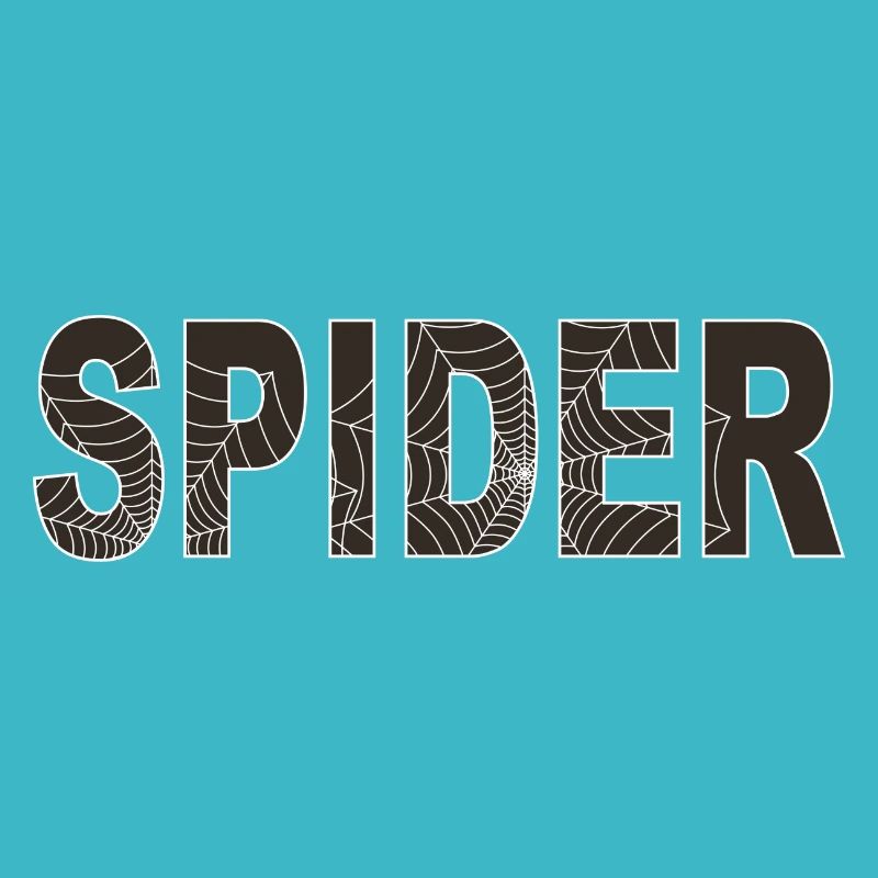 Spinne wort mit Grafik