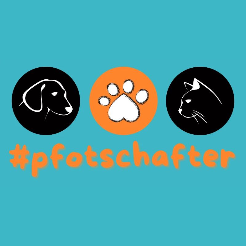 Pfotschafter Hashtag orange / schwarz