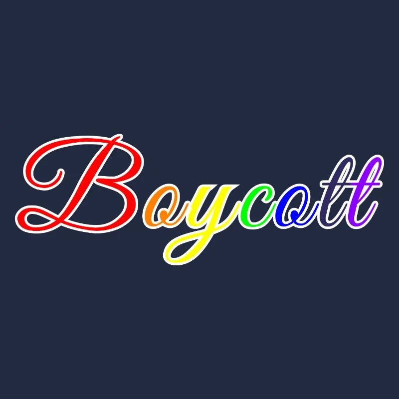 Stilisierter Regenbogen-Boykott