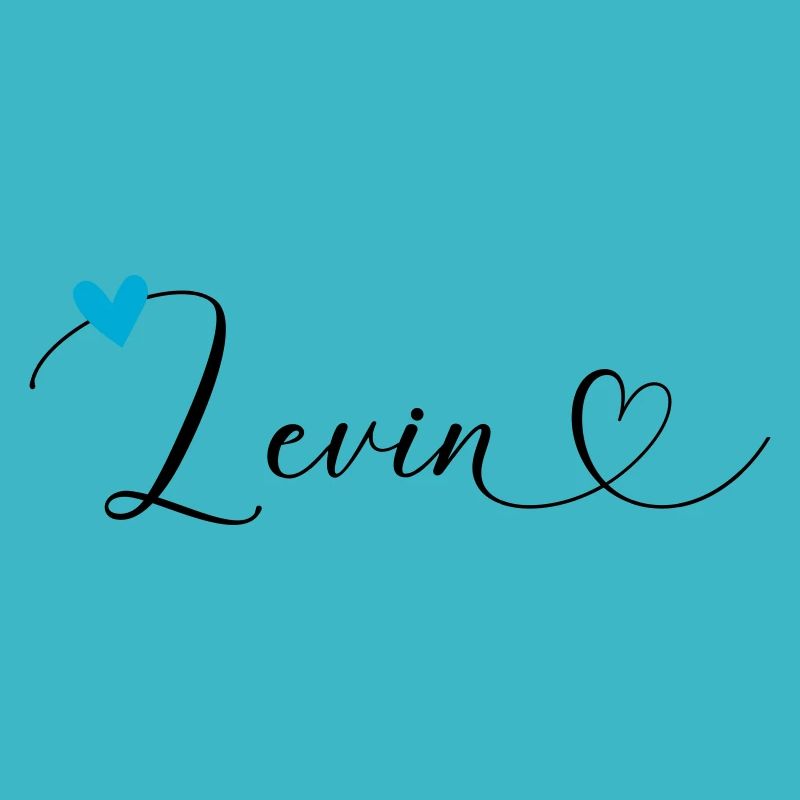 Levin Last name First name Calligraphy heart