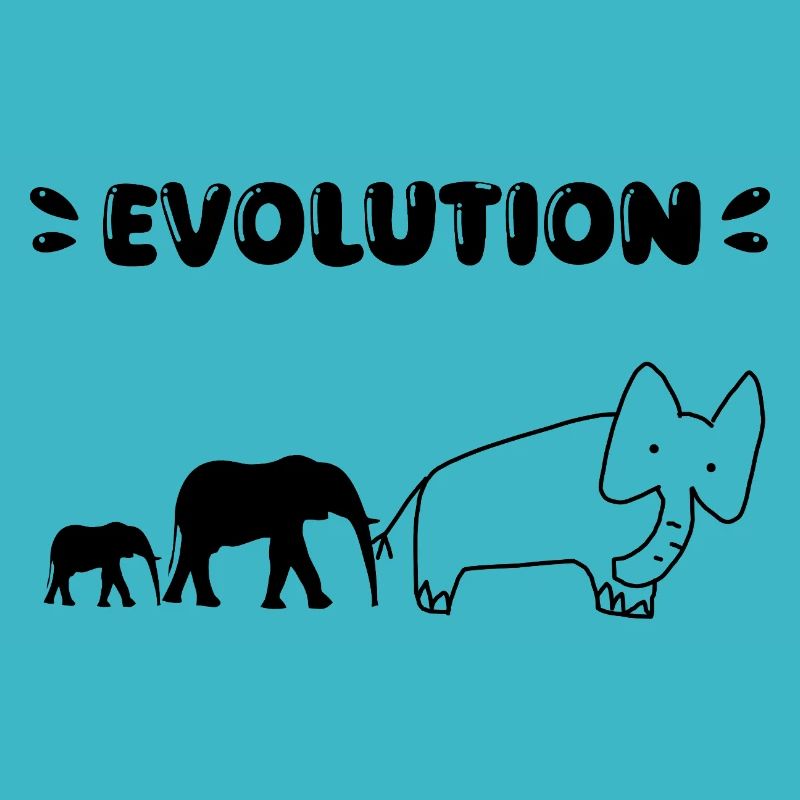 Die Evolution der Elefanten – Lustige Stadien der Evolution.
