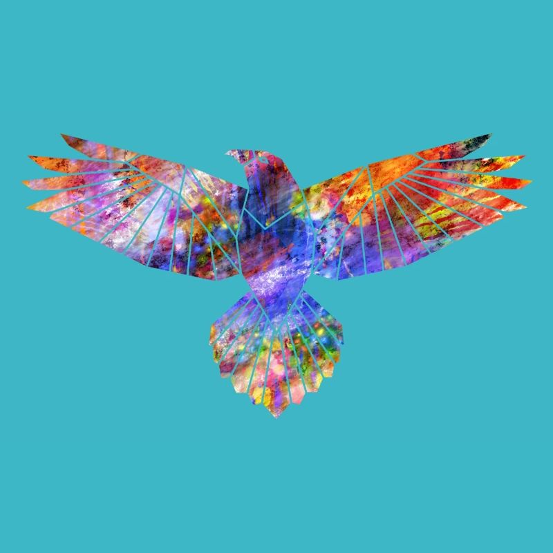 Eagle abstract geometric silhouette