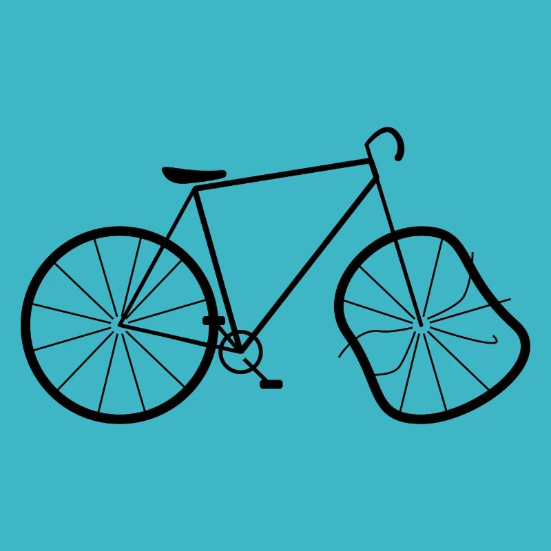 Fahrrad mit Achter - Crash